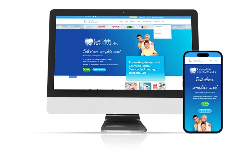 Dental Clinic Marketing - Complete Dental Works Mockup Complete Dental Works