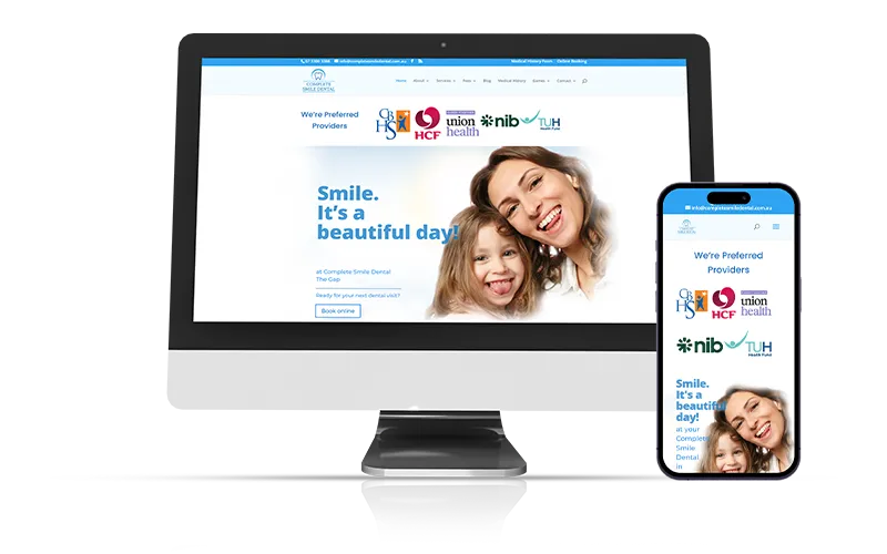 Dental Clinic Marketing - Complete Smile Dental Mockup Complete Smile Dental