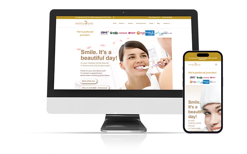 Dental Clinic Marketing - Healthy Smile Dental Mockup Healthy Smile Dental