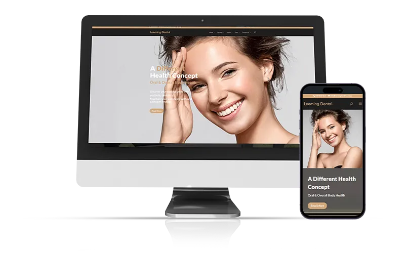 Dental Clinic Marketing - Leeming Dental Mockup Leeming Dental Mockup